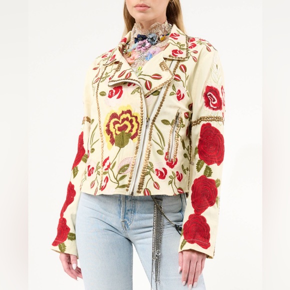 Aratta Carmen Embroidered Jacket: Ivory, L, NWT - Picture 3 of 9